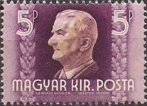 Miklós Horthy, Regent of Hungary, wmk. 10