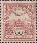 Mythical Bird Turul Flying over Crown of St. Stephen
