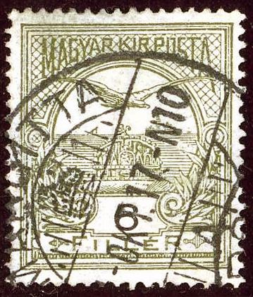 Mythical Bird Turul Flying over Crown of St. Stephen