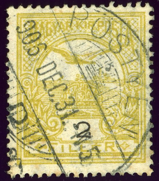 Magyar Kir Posta, wmk. 4, perf. 15