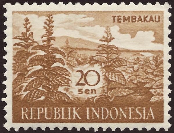 Tembakau overprinted Bentjana Alam 1961