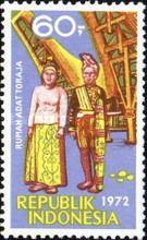 Couple and Toraja traditional house