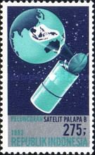 Launch of Palapa B Communications Satellite