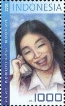 Telecommunications- Woman using telephone
