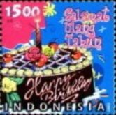 Greetings Stamps- Birthday cake