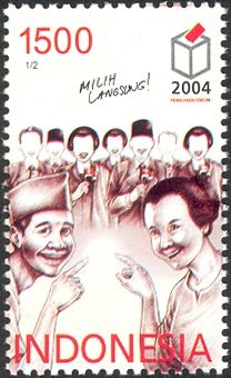 Man and Woman pointing at people