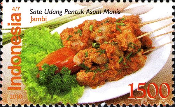 Sate Udang Pentuk Asam Manis