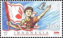 Scout with Flag