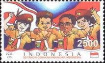 Four Scouts with Flags