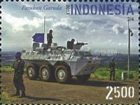 Soldiers and tank