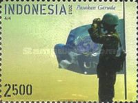 Soldier and UN flag