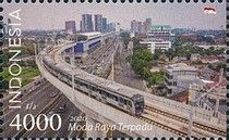 Train and View of Jakarta