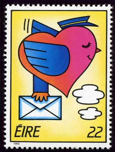 Stylised Love Bird with Letter