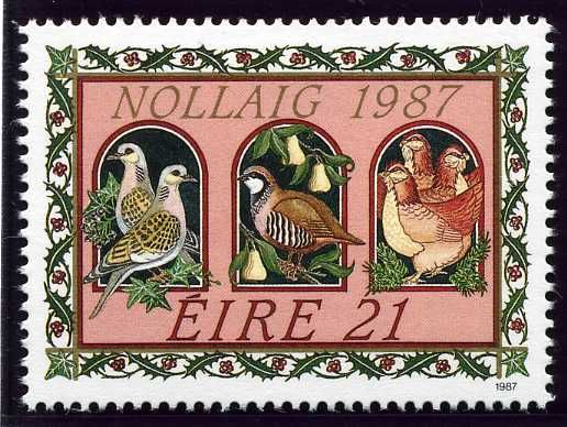 Birds; illustration song "The Twelve Days of Christmas"