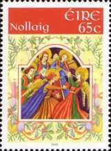 Choir of Angels with Tambourine and Trumpet