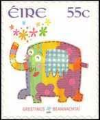 Greetings -Stylized Trumpeting Elephant