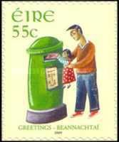 Greetings - Man and Girl Posting a Letter