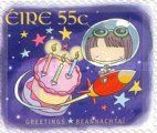 Greetings - Girl Astronaut and Birthday Cake