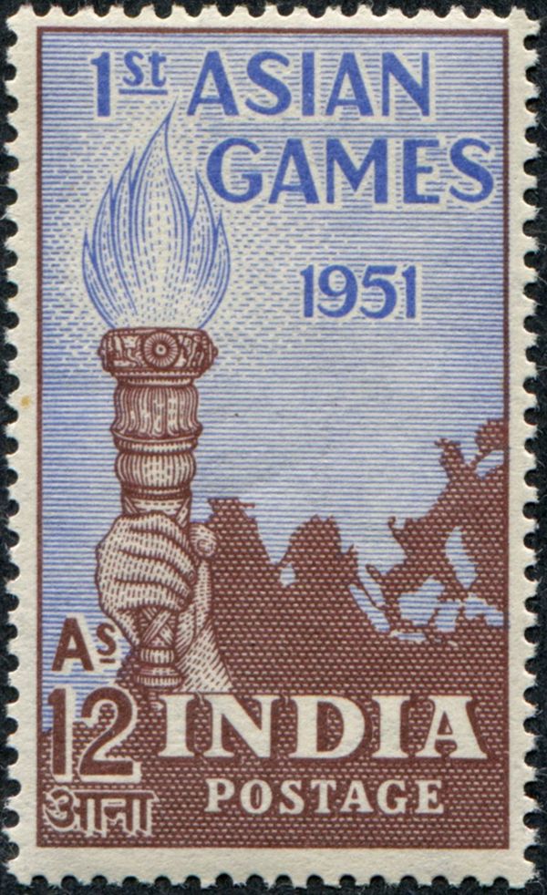 Torch in Front of Map of Asia
