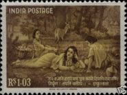 Shakuntala Writing a Letter to Dushyanta