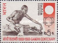 Mahatma Gandhi with Charkha