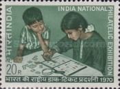 Children Examining Stamps