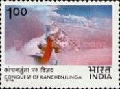 Indian Flag on Kanchenjunga