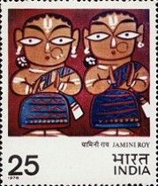 "Two Vaishnavas" (Jamini Roy)
