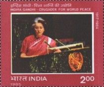 Indira Gandhi Making Speech