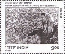 Indira Gandhi with Crowd