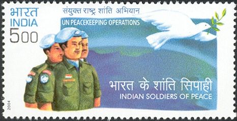 Indian Soldiers and Peace Dove