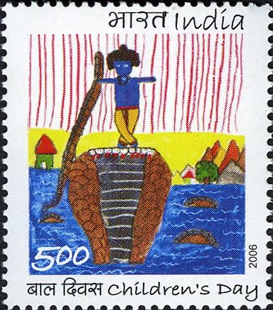 Boy Krishna Subduing the Serpant Kaliya