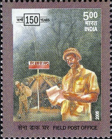 Soldier Reading Letter and Field Post Office