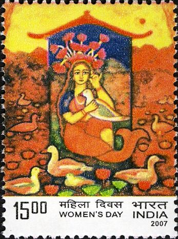 "Woman and Temple"