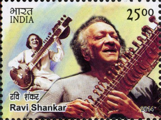 Ravi Shankar (1920-2012) Playing Sitar