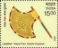 Leather Hand Fan, Kutch, Gujarat