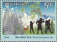 Plastic Waste and Walkers in Forest