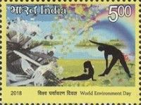 Plastic Waste and Couple Performing Yoga Exercises by River