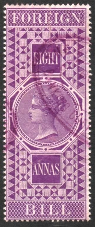 Queen Victoria - Overprint "SERVICE POSTAGE" on Foreign Bill