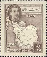 Map and Mohammad Rezā Shāh Pahlavī