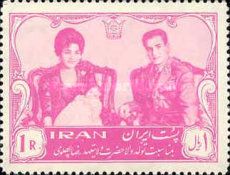 Imperial couple with Crown Prince Reza Cyrus