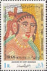 Harpist; mosaic image