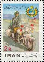 Policeman on motorcycle