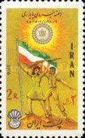 Man and woman with gun and flag