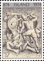 "Snorri Sturluson slaying the King's messenger" (Skulason)