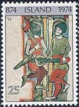 Illuminated "I", from "Flateyjarbok" (manuscript)