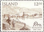 Reykjavik, View from Bank, Illustration, 1856