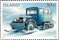 Stamp Day: Post cars - Citroen snowmobile