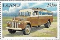 Stamp Day: Post cars - Ford bus 1946