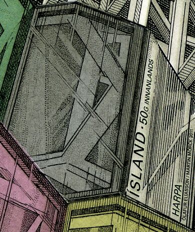 Portion of building facade in colours of black and gray with